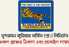 sundarban courier service all branch list