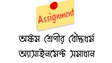 class 8 boddho assignment answer
