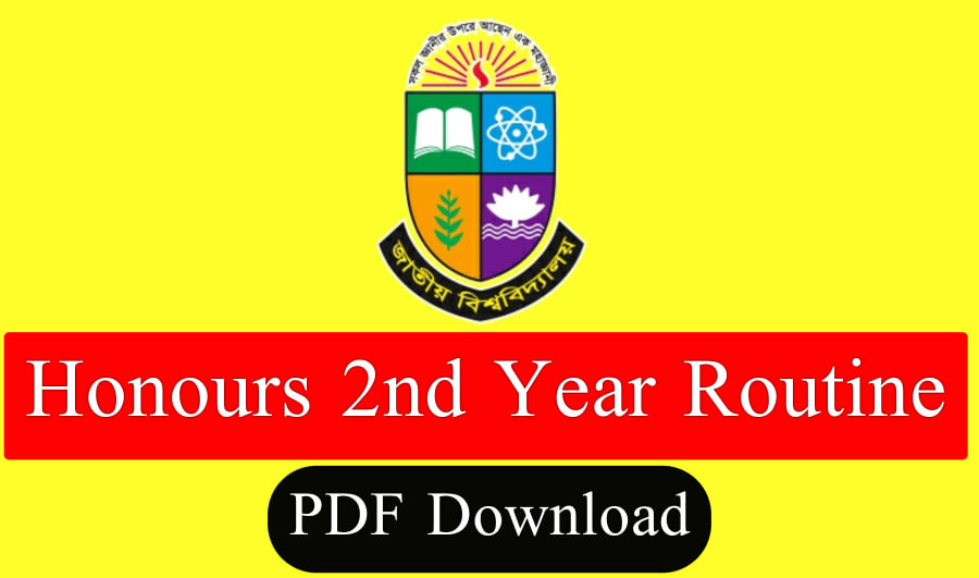 Honours 2nd Year Routine pdf download