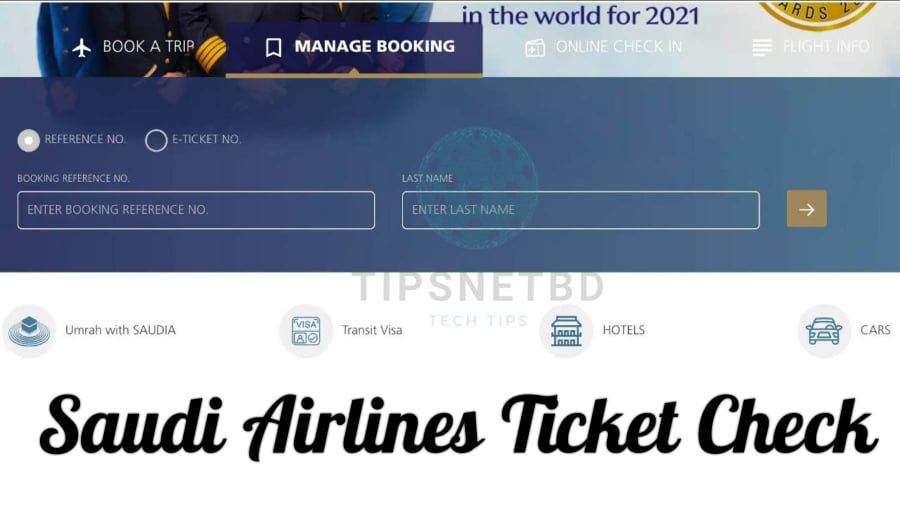 Saudi Airlines Ticket Check